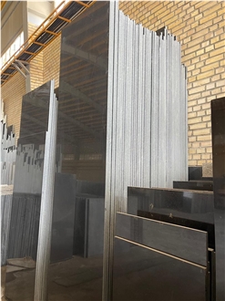 Natanz Black Granite Slabs Tiles