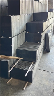 Natanz Black Granite Slabs Tiles