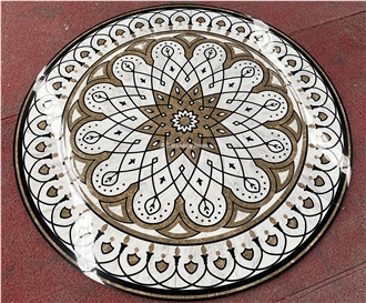 Beautifully Designed Carpet Water Jet Inlay Medallion