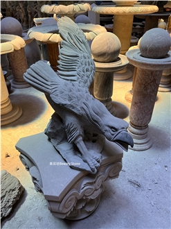 Eagle Animal Sculpture Natural Stone Granite 654