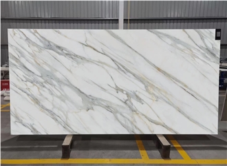 3D Print  Quartz Slabs Calacatta White Full Body Artificial