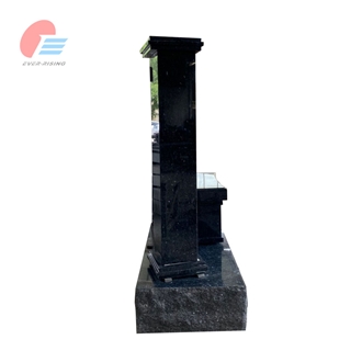 Blue Pearl Granite Polished Monument With Concave Face