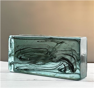 Dark Green Cloud Solid Glass Bricks