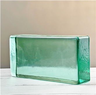 Deep Lake Green Solid Glass Bricks