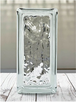 Glass Brick-Ice Crystal Patterned Half  Bricks 1