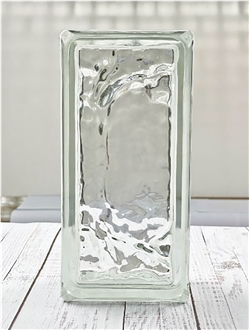 Glass Brick-Ice Crystal Patterned Half  Bricks