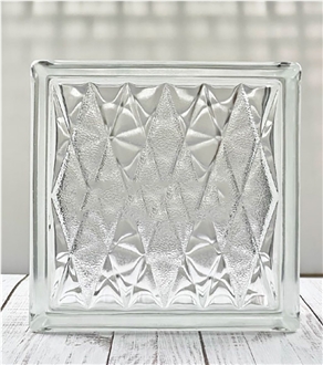 Hollow Glass Brick-Mesh Pattern Building Ornaments