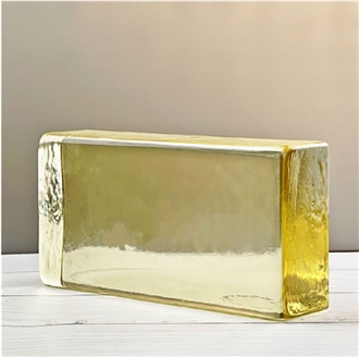 Light Yellow Solid Glass  Bricks