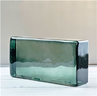 Olive Green Solid Glass Bricks