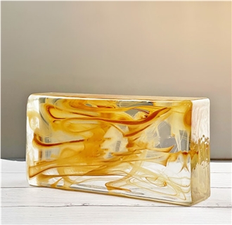 Orange Cloud Solid Glass Bricks