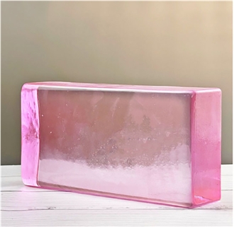 Pink Solid Glass Bricks