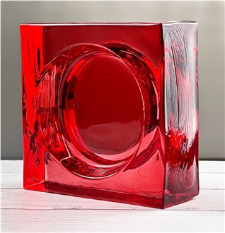 Red Glass Bricks