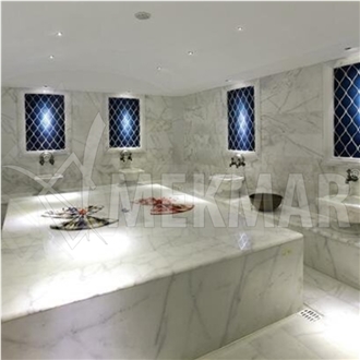 Mende White Line Marble Tiles