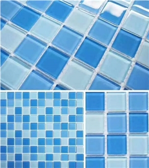 Hot Sale Crystal Glass Mosaic Tiles For Swimming Pool