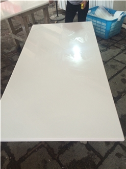 Super White Calacatta Nano Stone Slabs For Kitchen Design