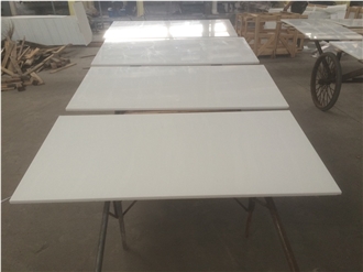 Super White Calacatta Nano Stone Slabs For Kitchen Design