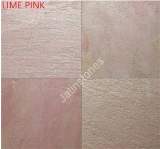 Lime Pink Limestone Tiles
