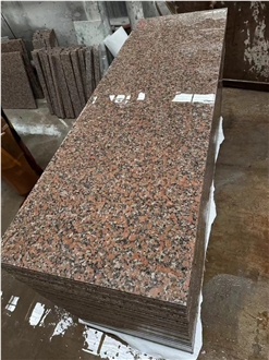 ES Nice Style Maple Leaf Red Granite Tiles For Floor, Wall