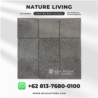 Bali Black Volcanic Lava Stone Tiles