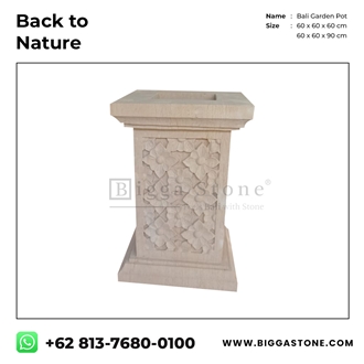 Sandstone Square Exterior Flower Pots