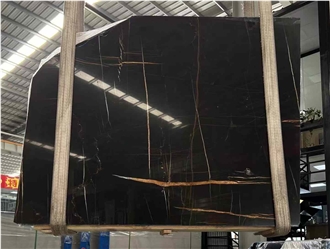 Competitive Price Laurent Black Marble Slab Wal Tiles