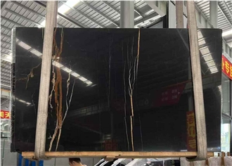 Higher Quality Lauren Black Gold Marble Slabs