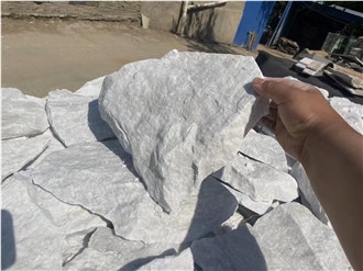 White Split Wall Stone,Marble Random Flagstone For Wall