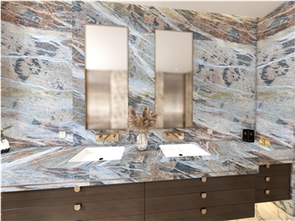 Azul Orientale Marble Vanity Tops Interior Design