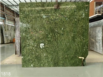 China Dandong Green Slabs Tiles Verde Ming Stone Wall Use