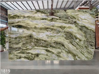 China Emerald Jade Marble Slabs Fairy Verderra Ice Green