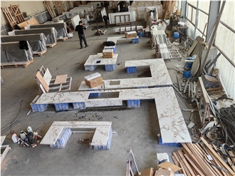 5050 Calacatta Borghini Quartz Countertops Kitchen Bar Tops