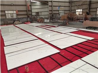 Goldtop Calacatta White Marble Table Wall Slabs Floor Tiles