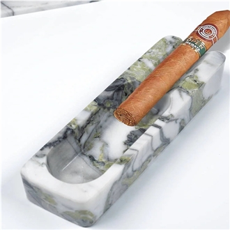Hrst Custom Size Green Marble Cigar Ashtray