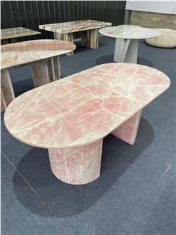 HRST Nature Pink Onyx Stone Furniture For Wholesale