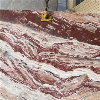 Monica Red Marble Stone Floor Tile