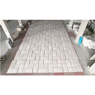 White Wood Grain Marble Tiles