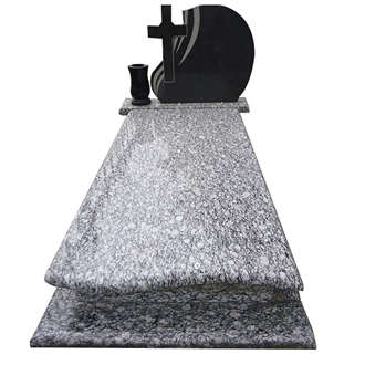 Spray White Granite Single Monument