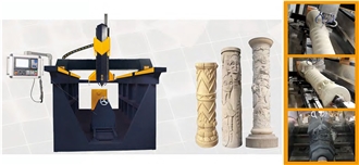 4 Axis Column, Balustrade Stone Carving, Engraving Machine