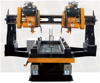 HKB-41500 Four-Slice Edge Cutting Machine For Column, Arc Slab Cutting Machine