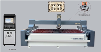 YJ-3020-5L Bridge Type 5 Axis Water Jet Cutting Machine