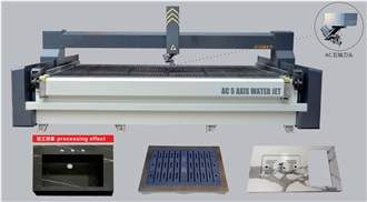 YJ-4020-5L AC 5 Axis Bridge Type Cnc Water Jet Cutting Machine