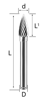 6Mm-Type G Carbide Burrs