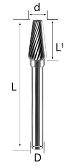 6Mm-Type S Carbide Burrs