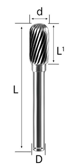 6Mm-Type W Carbide Burrs