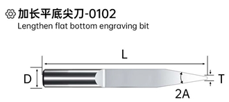 Lengthen Flat Bottom Engraving Bit