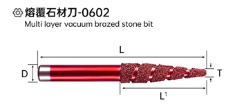 Multi Layer Vacuum Brazed Stone Bit