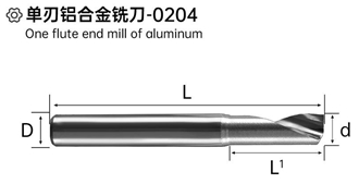 One Flute End Mill Of Aluminum