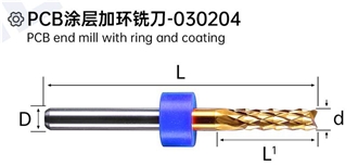 PCB End Mill With Ring And Coating