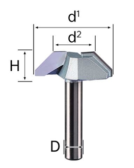 Technical Flat Bottom V Router Bit