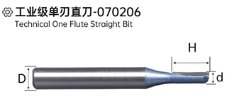 Technical One Flute Straight Bit